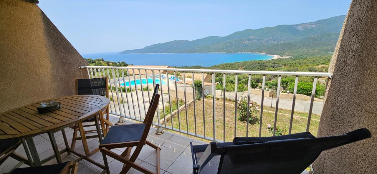 Chalereux T2 Vue Mer Et Piscine Alba Rossa Serra-di-Ferro  Εξωτερικό φωτογραφία